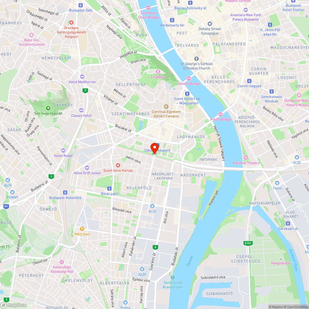 Fehérvári úti terelősziget bejelentés helye