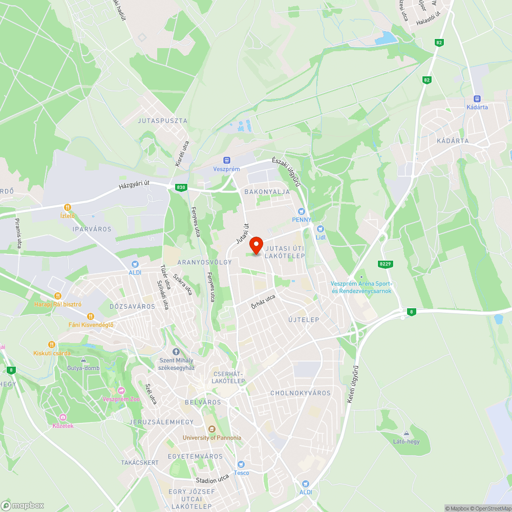 Haszkovó lakótelepi elhagyott jármű bejelentés helye