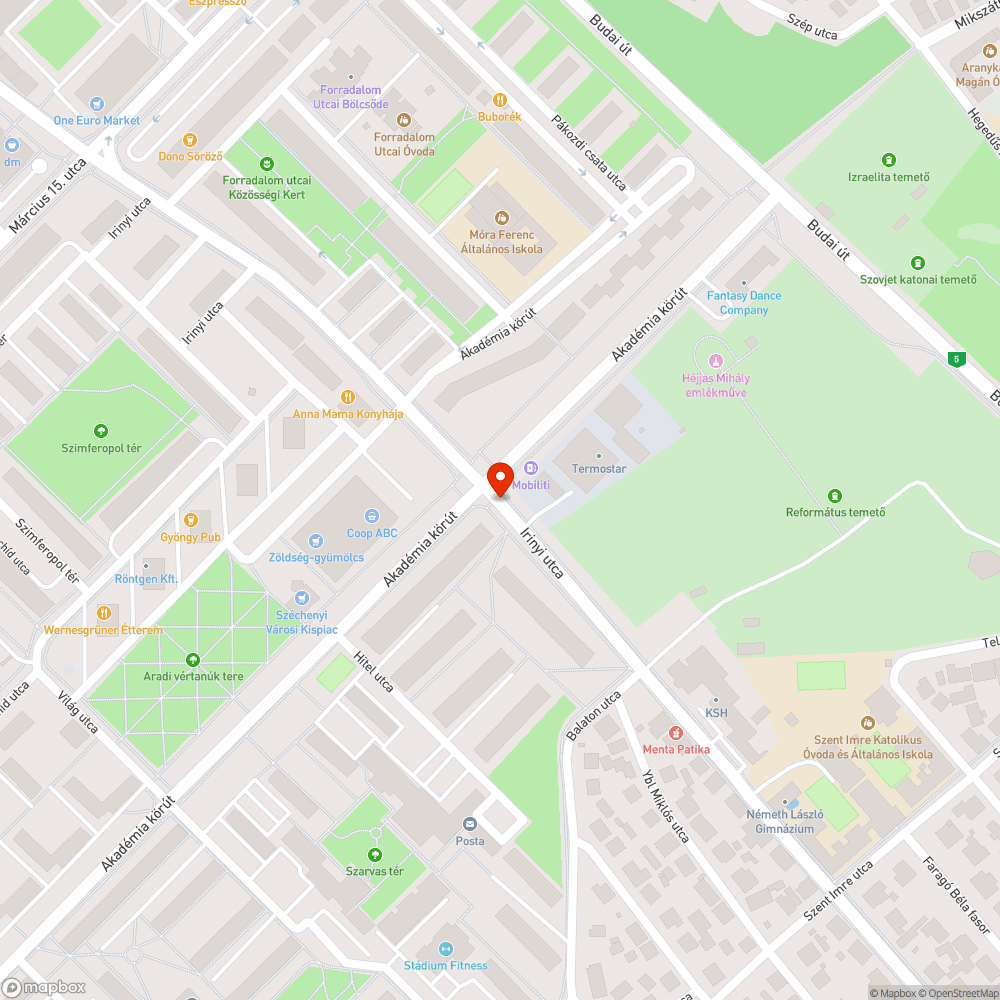 Járdahiba az Irinyi utca mentén a Termostárnál - ÚJRAKÜLDVE bejelentés helye