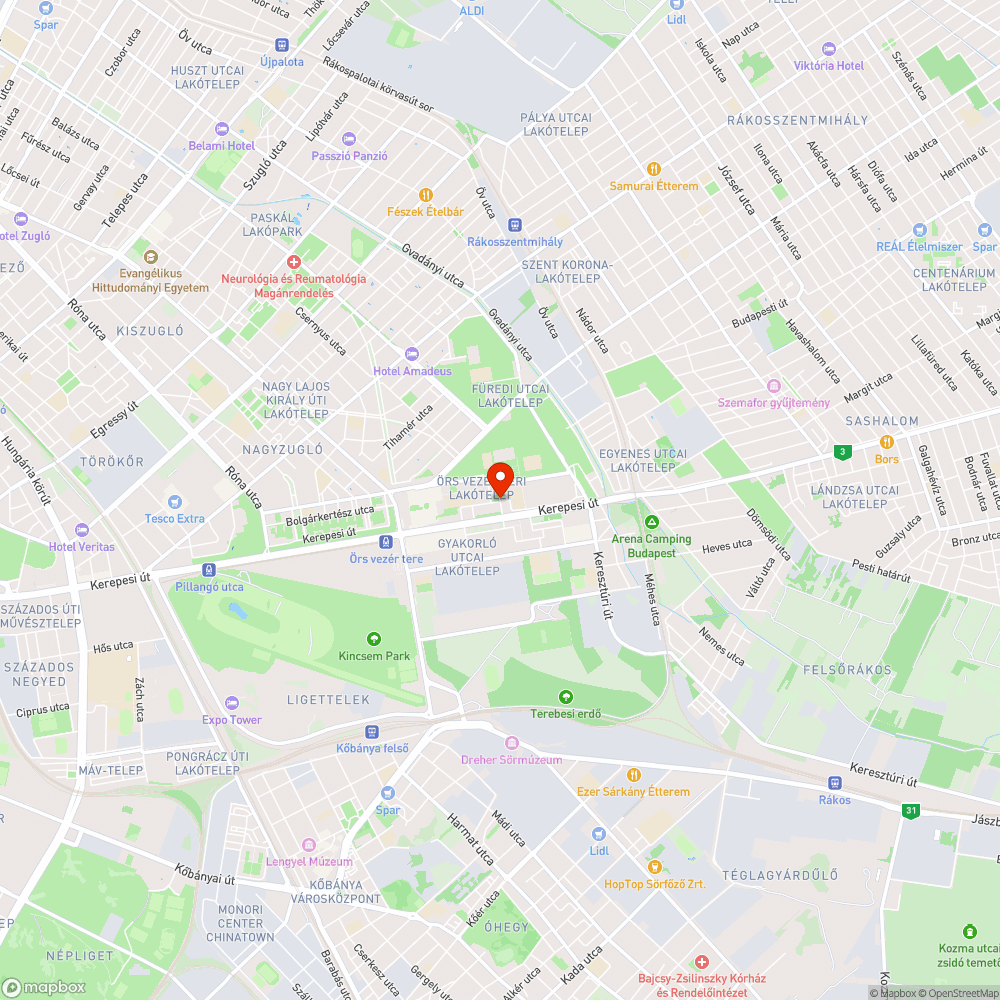 kátyú bejelentés helye