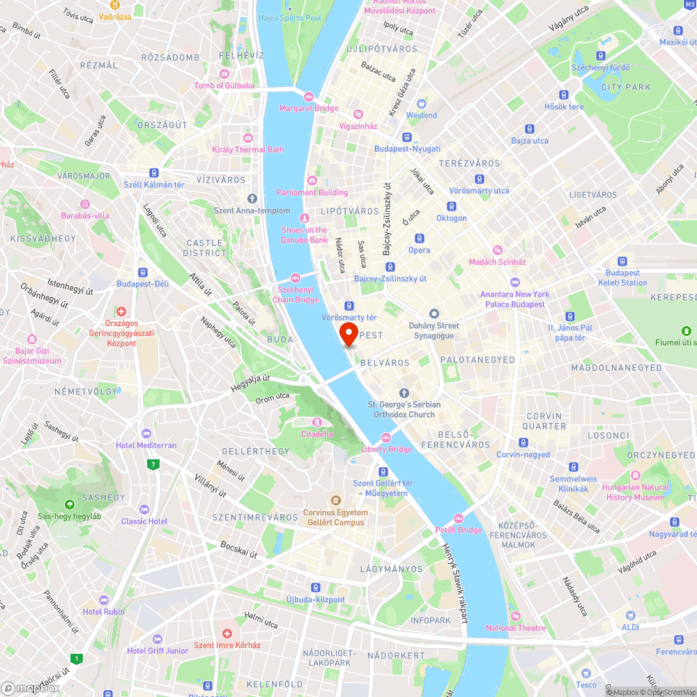 Pesti korzó - 2-es villamos bejelentés helye