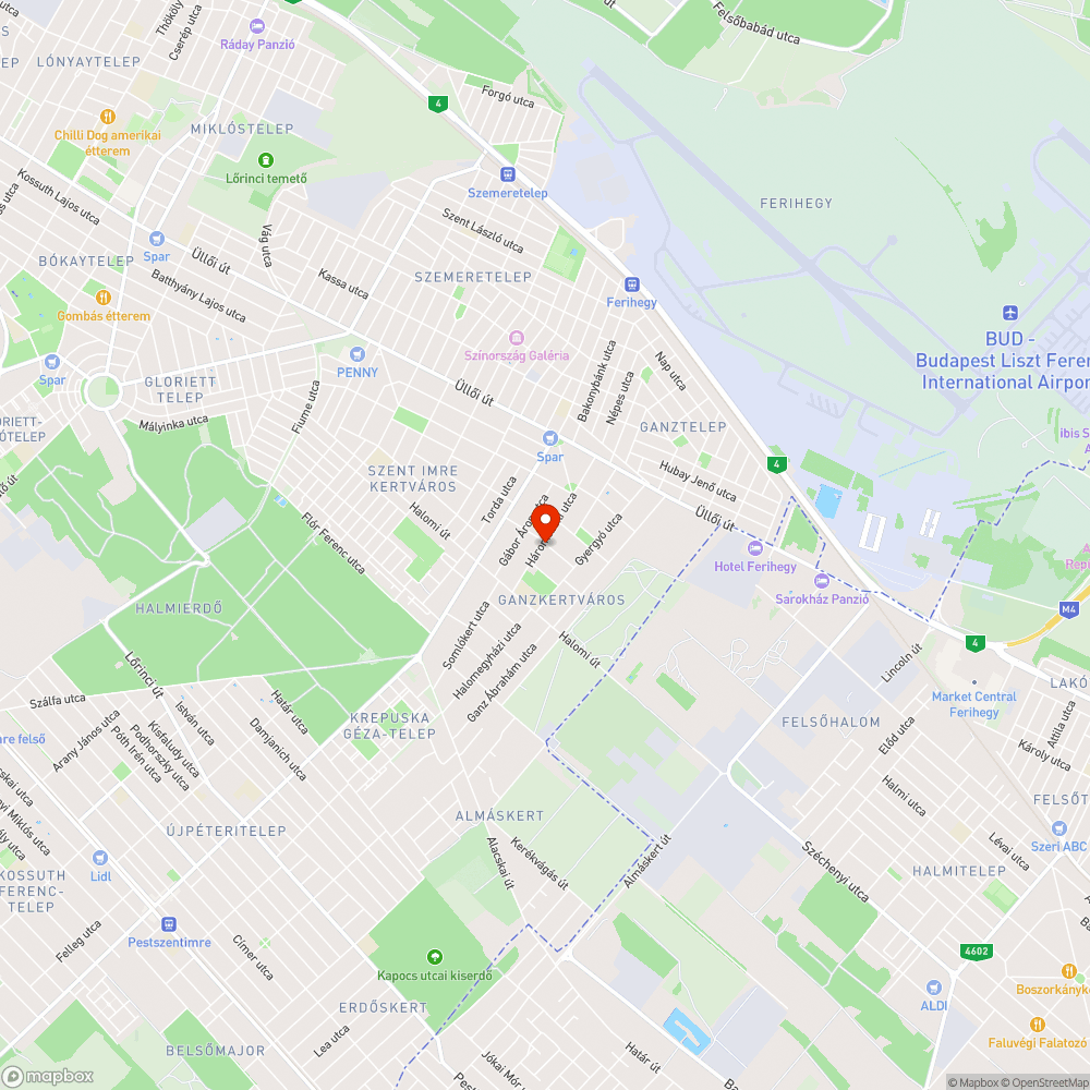 Kátyú bejelentés helye