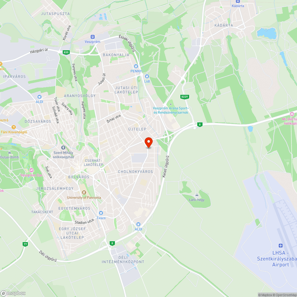 Gyalogos átkelő bejelentés helye