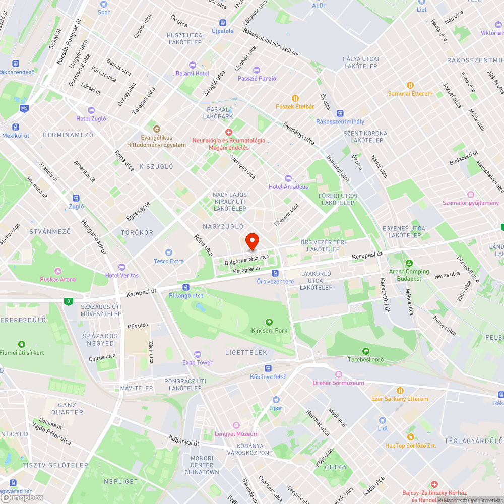 Balesetveszélyes gödör a Bánki Donát utcai kerékpárúton bejelentés helye