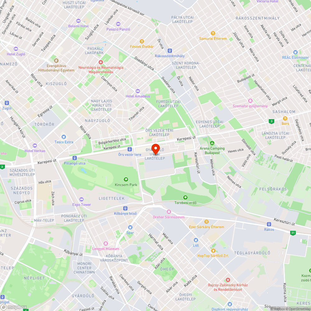 Gyakorló utcai kátyúk, beszakadó csatornanyílások, közműaknák bejelentés helye