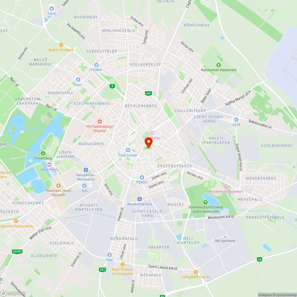 Járdahiba a Katona József téren bejelentés helye