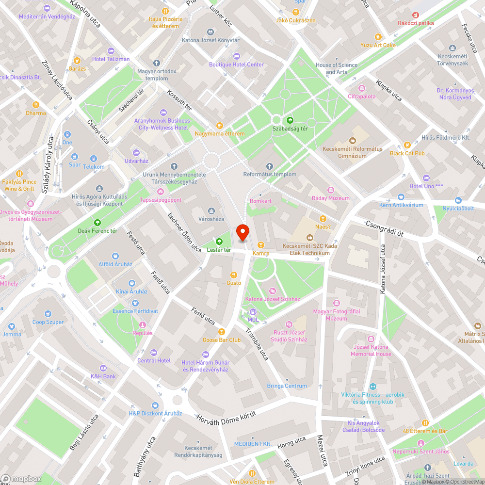 Járdahiba a Főtéren a Barátok temploma előtt - ÚJRAKÜLDVE bejelentés helye