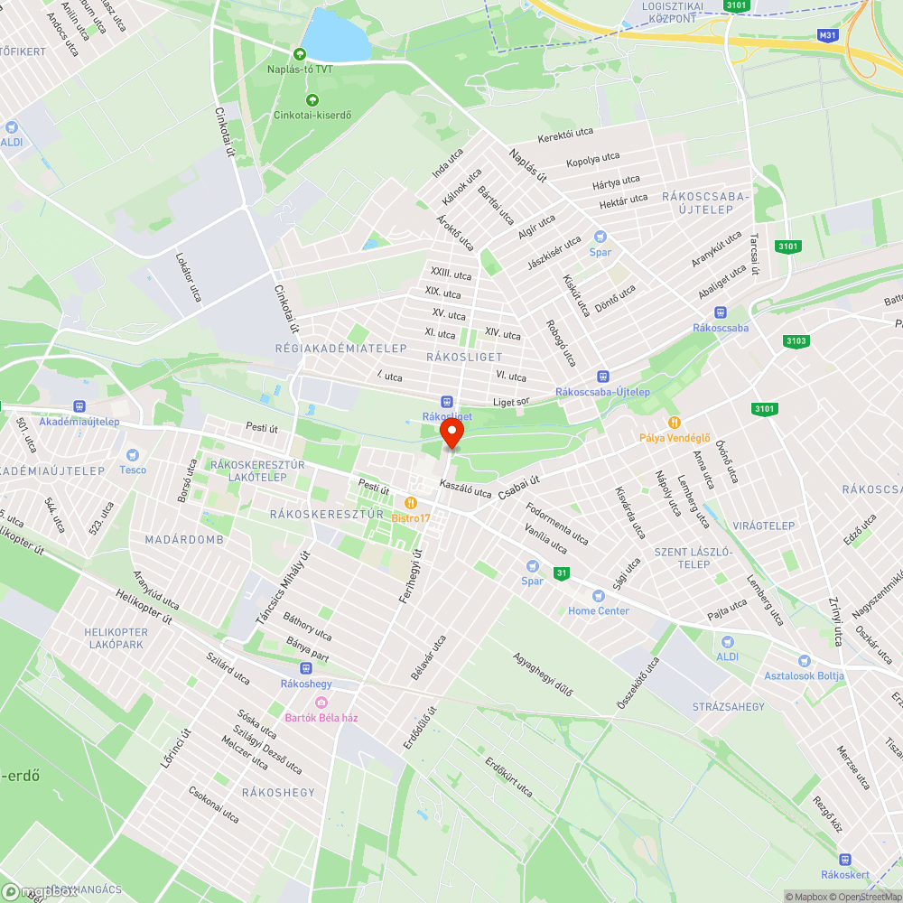 Mélyen behajló ágak bejelentés helye