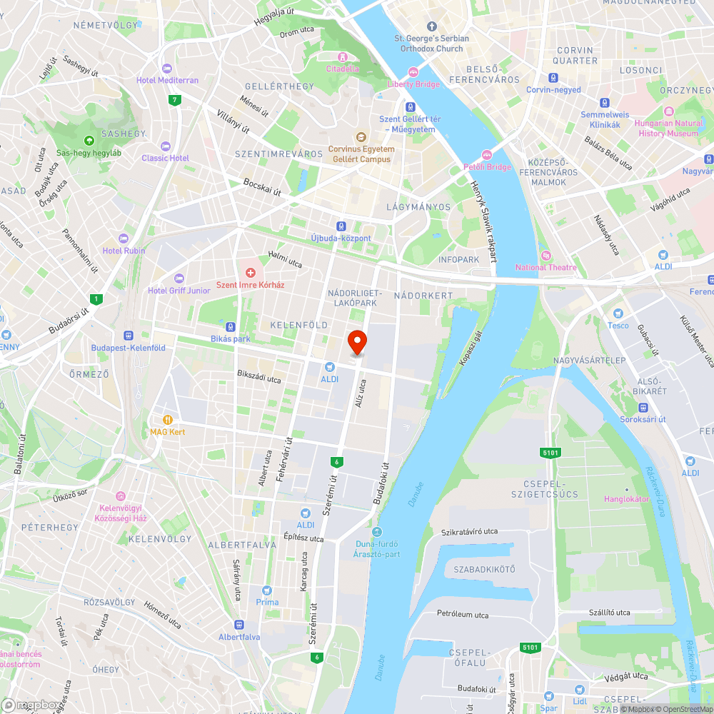 Kátyú a kerékpárúton bejelentés helye