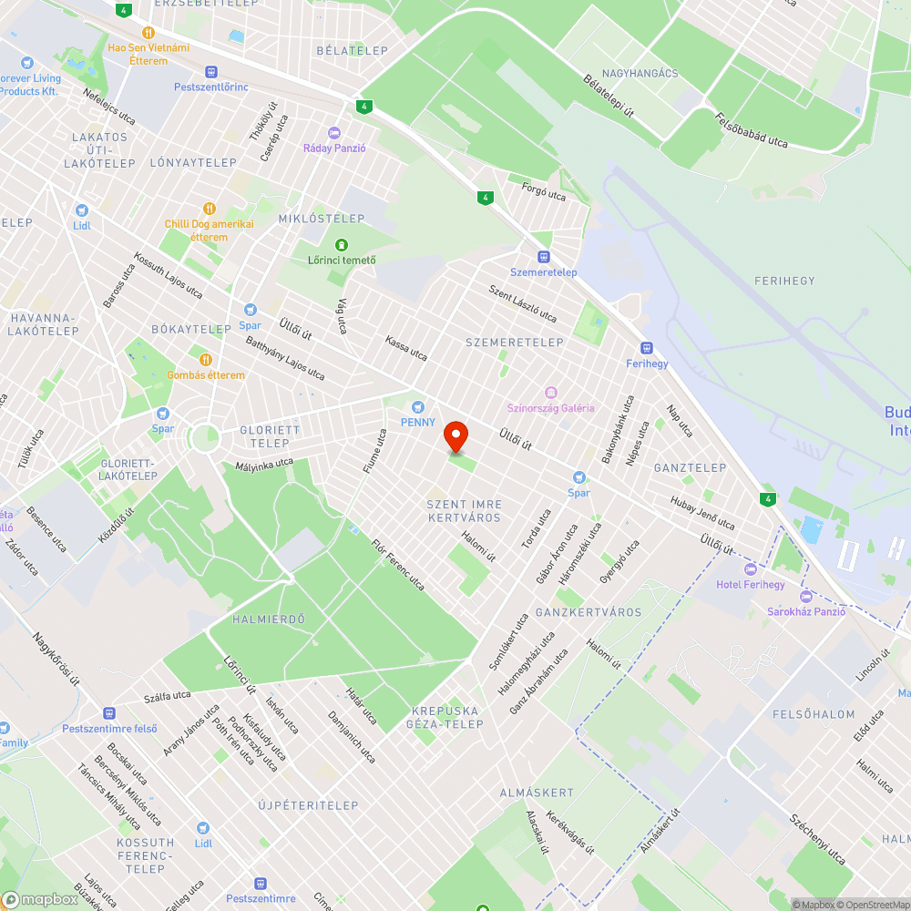 Megrongált utcabútorok bejelentés helye