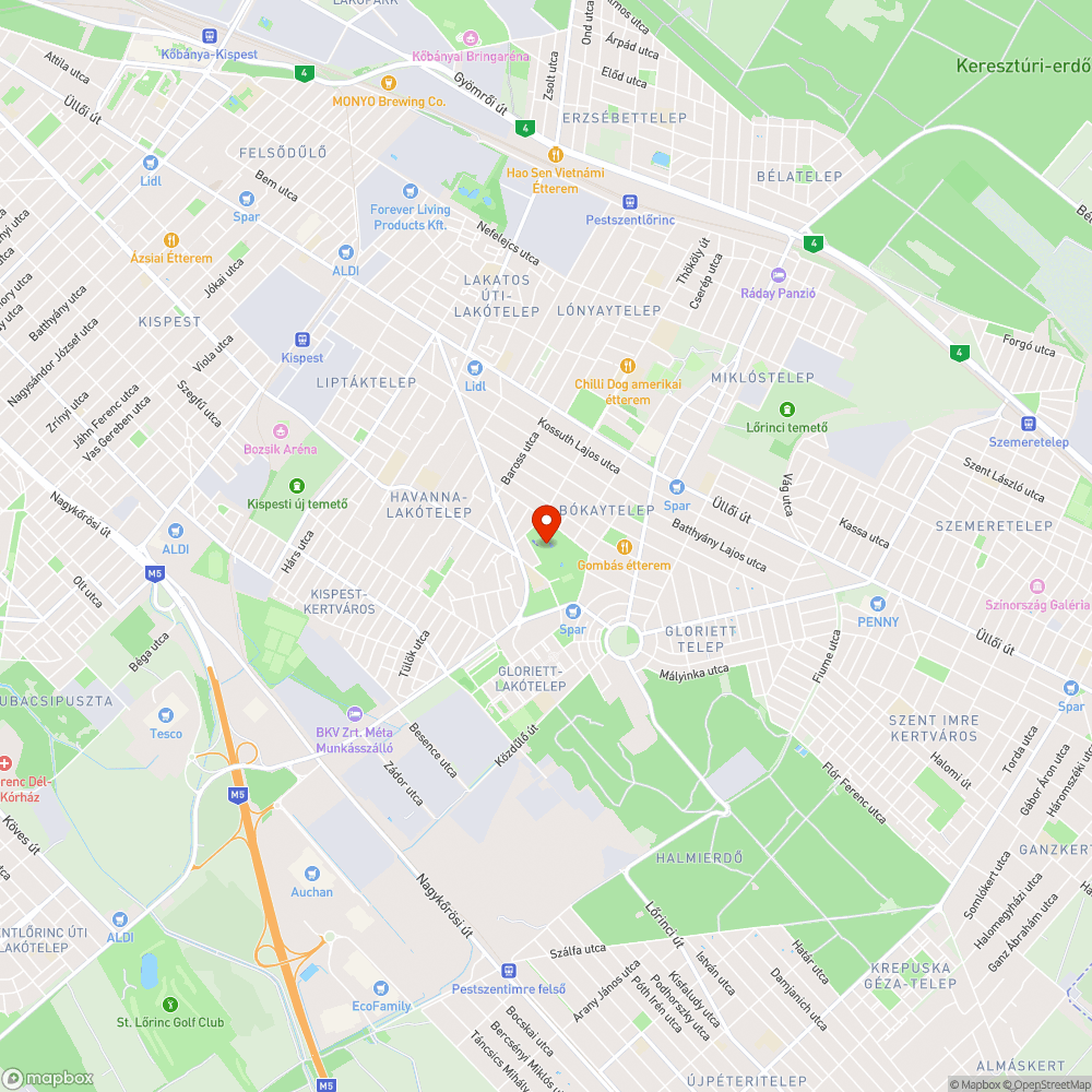 Megrongált színpad bejelentés helye