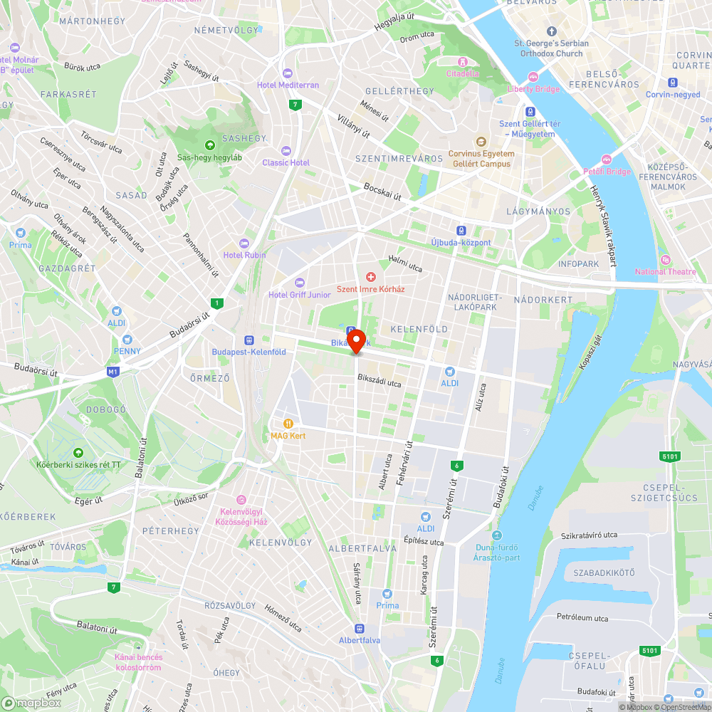 Tétényi út 63. - (Etele út csomópont után) süllyedés bejelentés helye