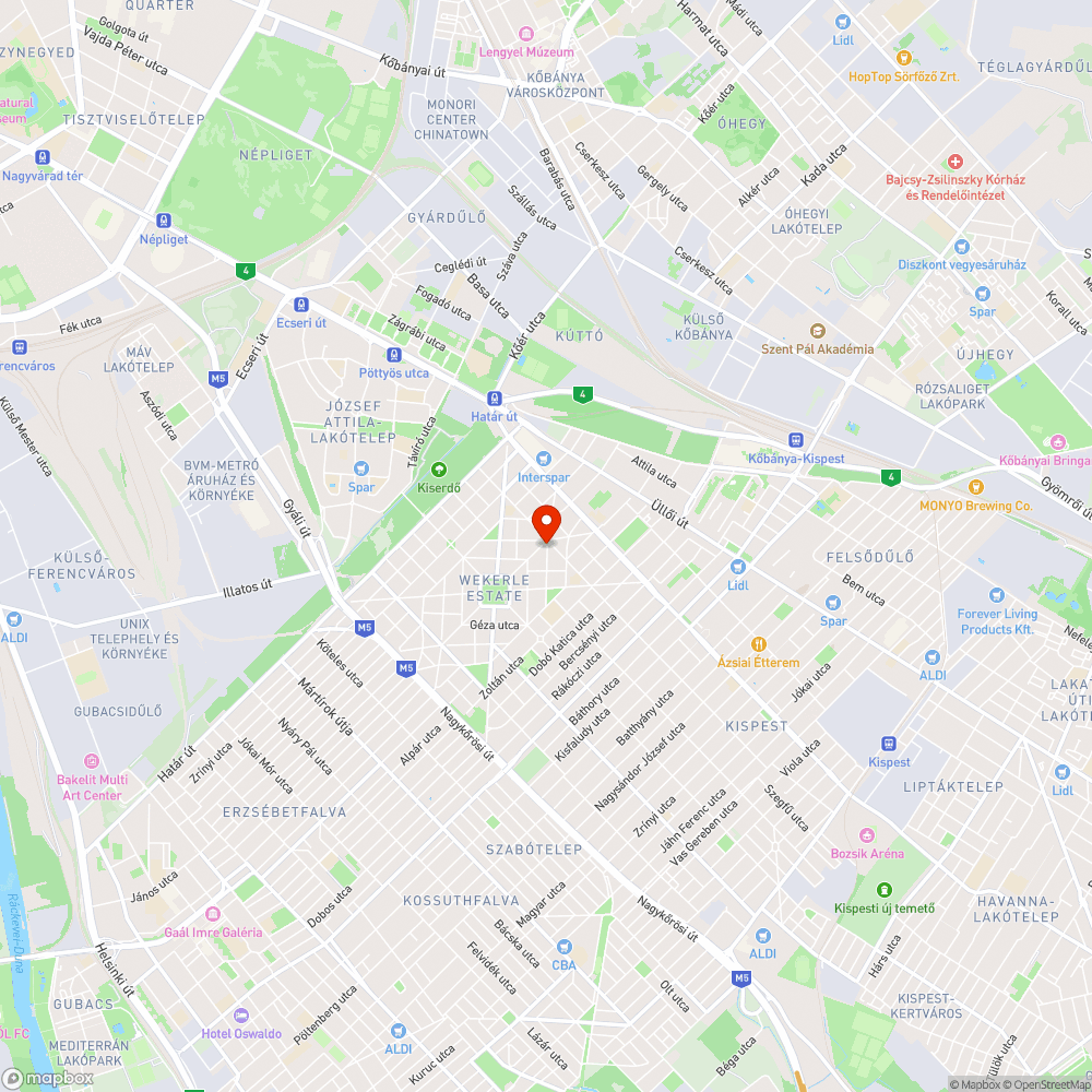 Kiégett lámpa Wekerlén a Hársfavirág téren bejelentés helye