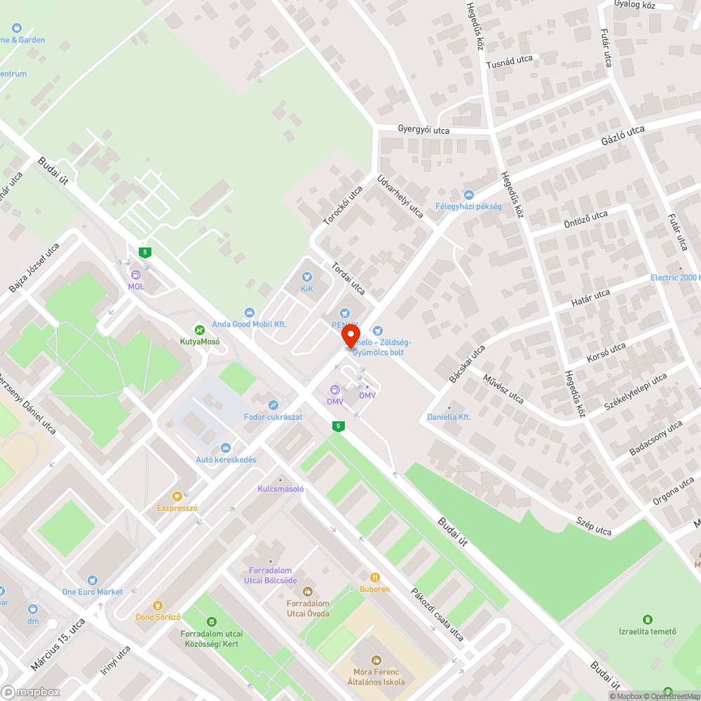 Hiányzó, alig látszó útfelfestések a kereszteződésben - ÚJRAKÜLDVE bejelentés helye