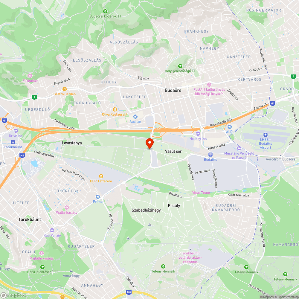 Budaörs határában szemeteszsákok, újra bejelentés helye