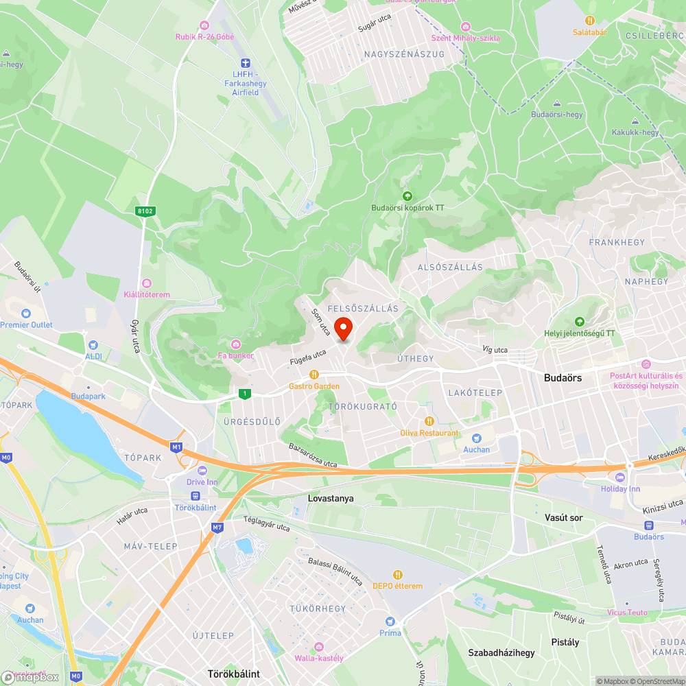 Megsüllyedt útburkolat bejelentés helye