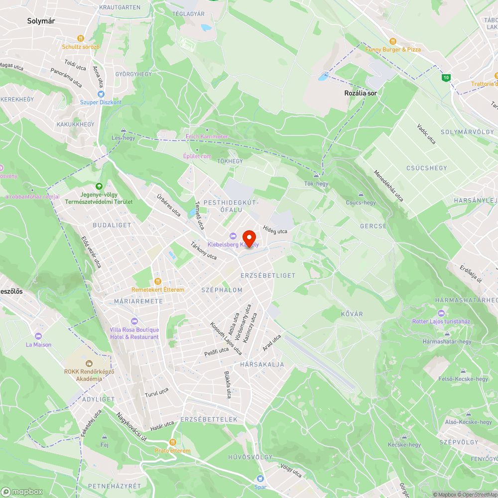 Beszakadt úttest bejelentés helye