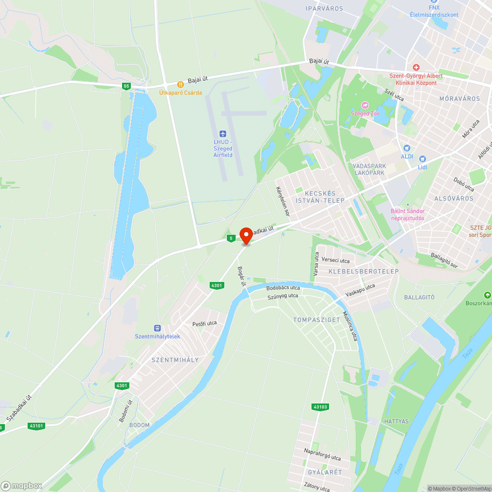 Gaztenger a bicikliúton bejelentés helye