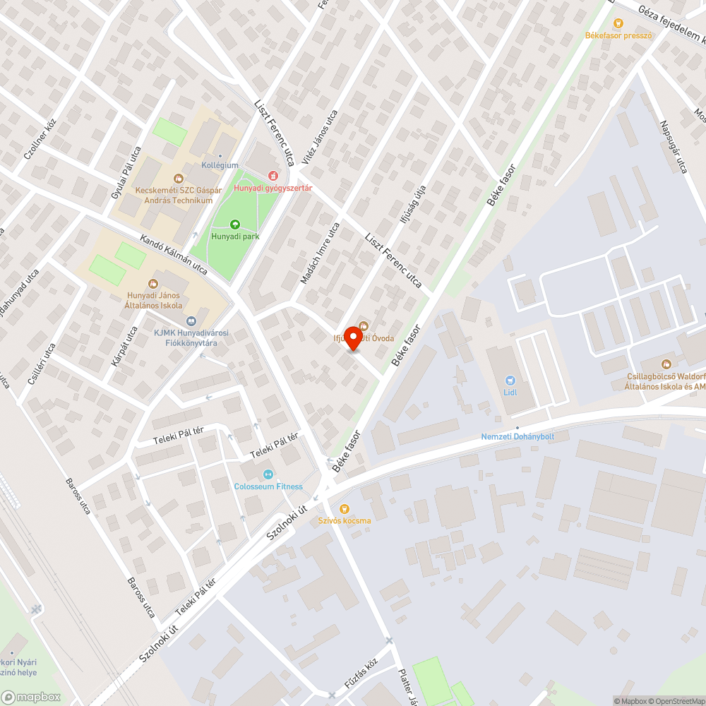 Megsüllyedt aszfalt a Bolyai utcában - ÚJRAKÜLDVE bejelentés helye