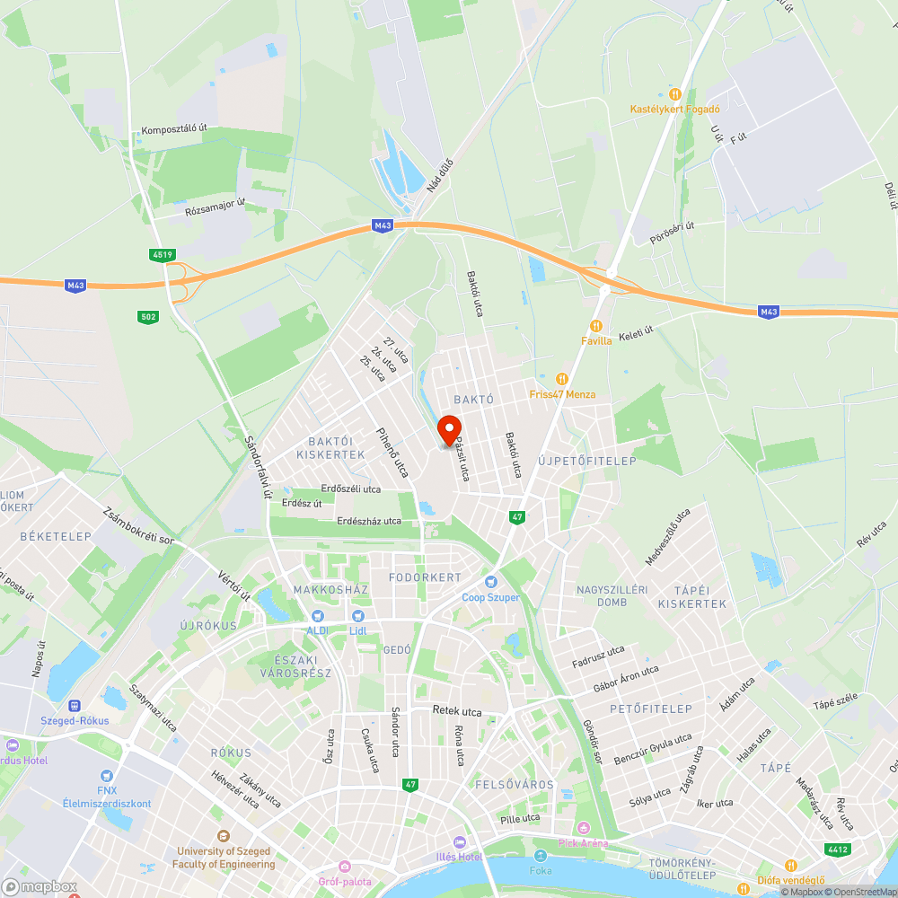 Kátyú Baktóban bejelentés helye