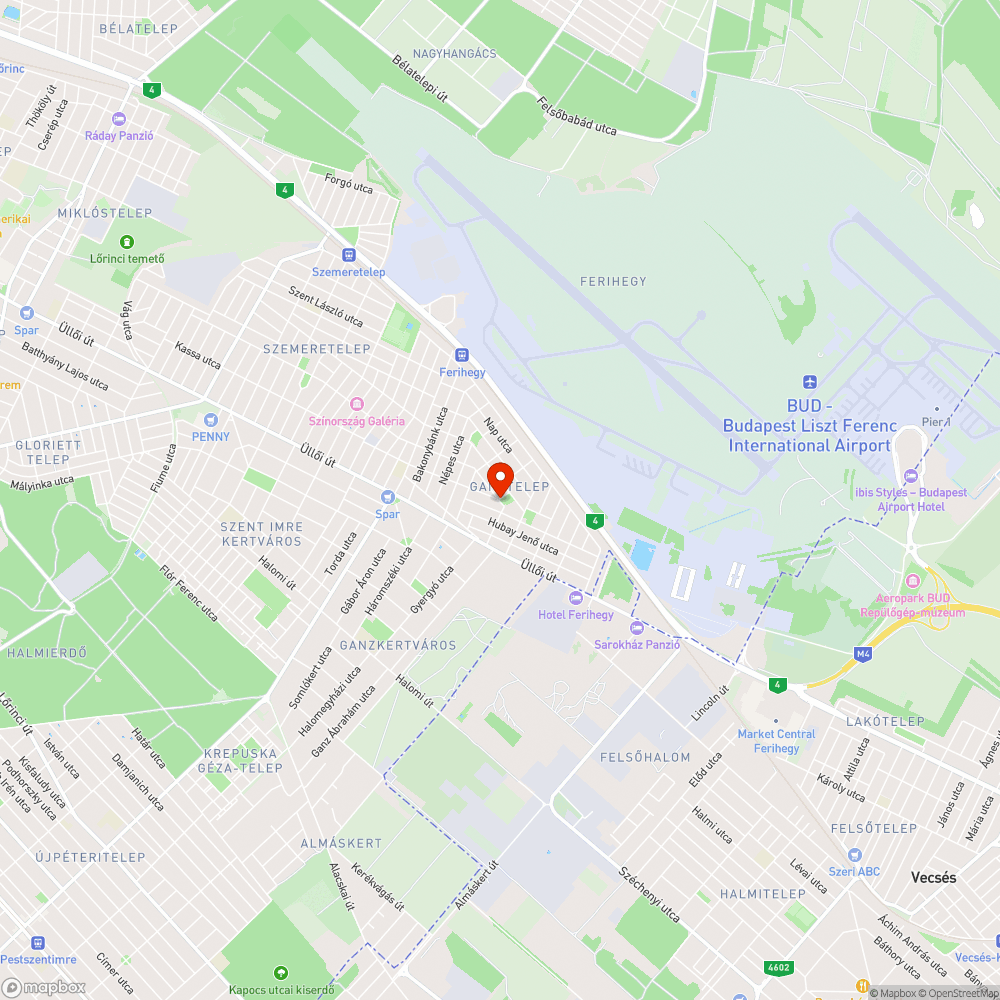 Megsemmisített kuka bejelentés helye