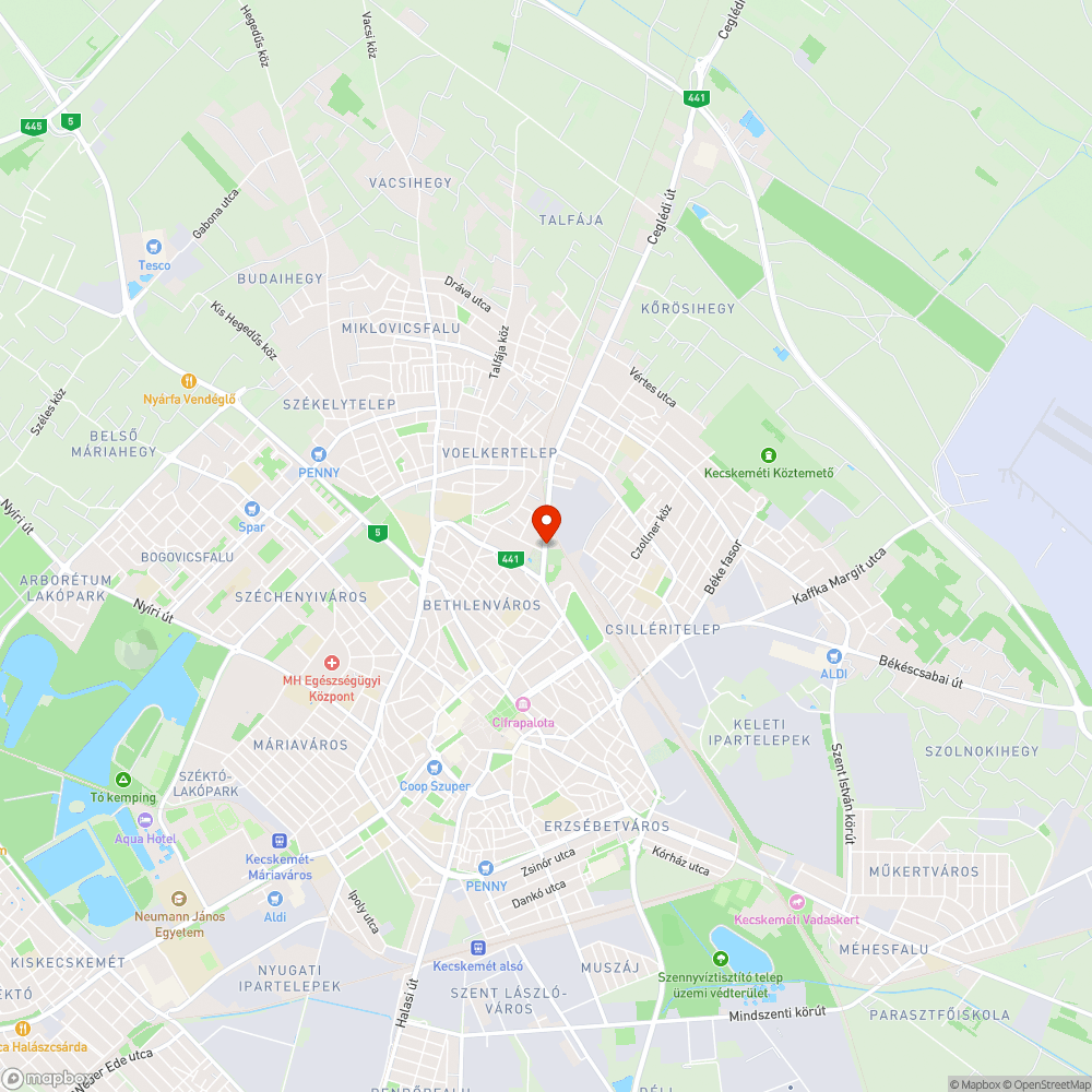 Megsüllyedt aszfaltburkolat a ceglédi úti megállóban bejelentés helye