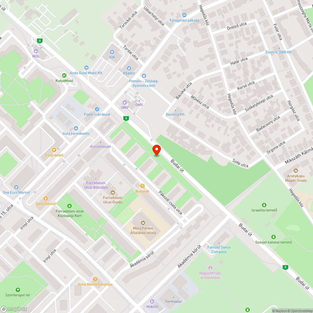 Közvilágítási hibák a gyalogos- és kerékpárút mentén - ÚJRAKÜLDVE bejelentés helye