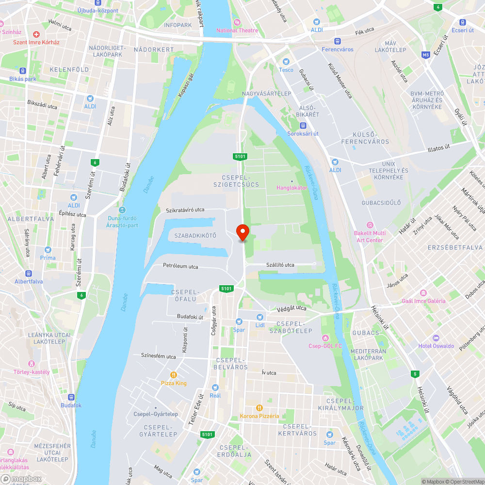 Letépett Szabadkikötő felirat bejelentés helye