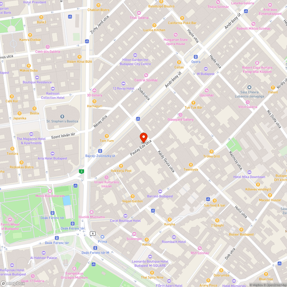 Paulay Ede utca 12 előtti szemét bejelentés helye