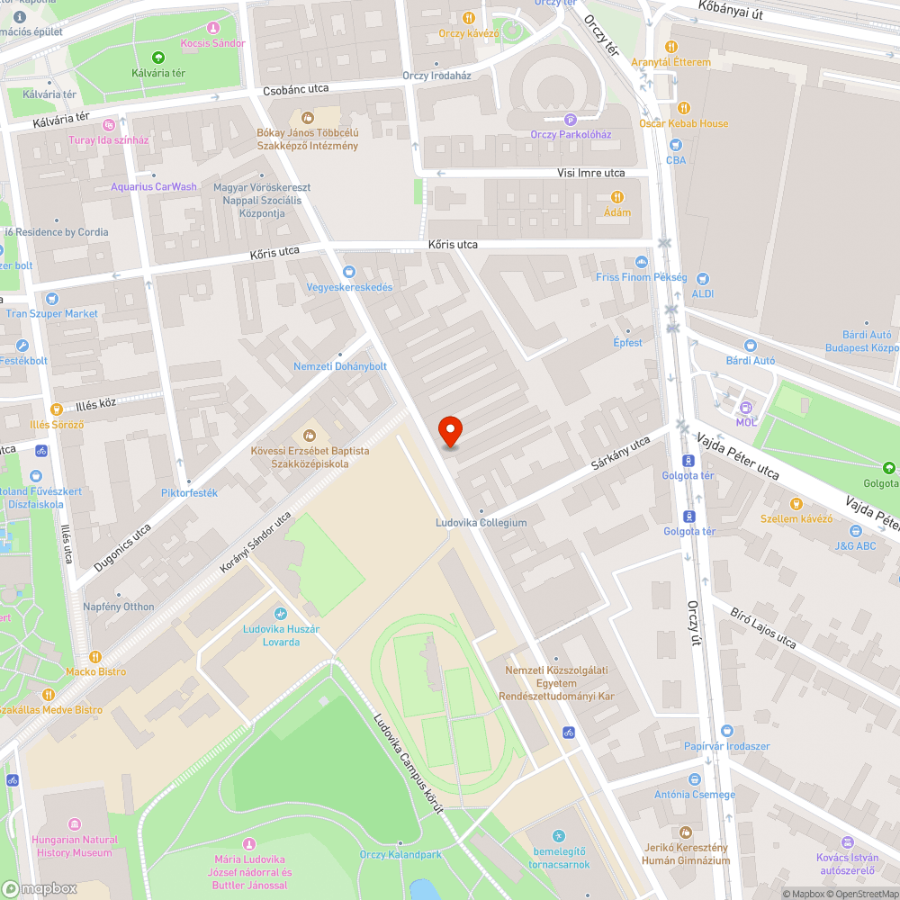 Utcára dobott fotel bejelentés helye