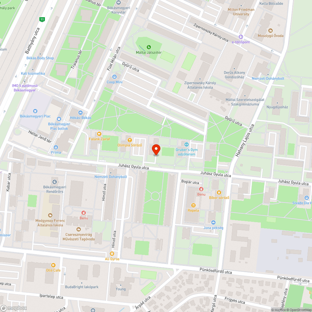 Gyakori zöldön parkolás bejelentés helye