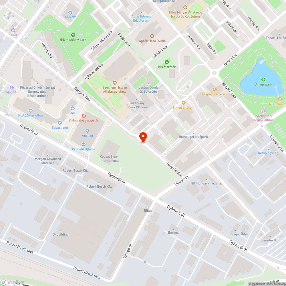 Elhagyott jármű bejelentés helye