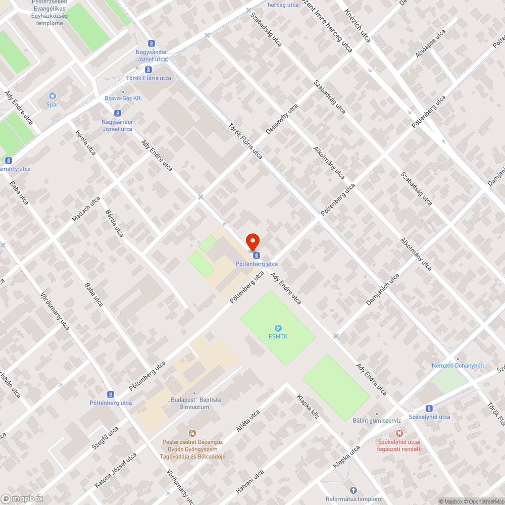 Megállónevek bejelentés helye