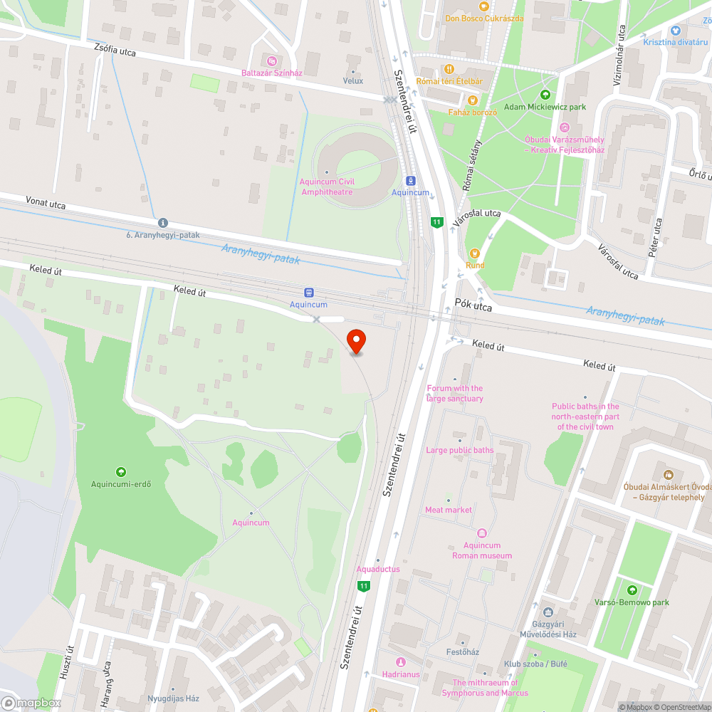 Aquincum szemét bejelentés helye