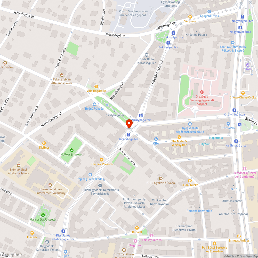 Beszakadt víznyelőrács a Királyhágó térnél bejelentés helye