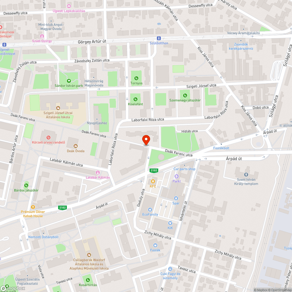 Zöldterületre parkolás Újpesten bejelentés helye