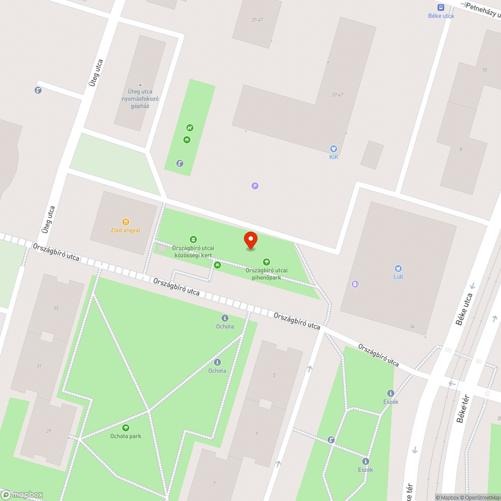 Elhagyott, roncs biciklik az Országbíró sétányon bejelentés helye