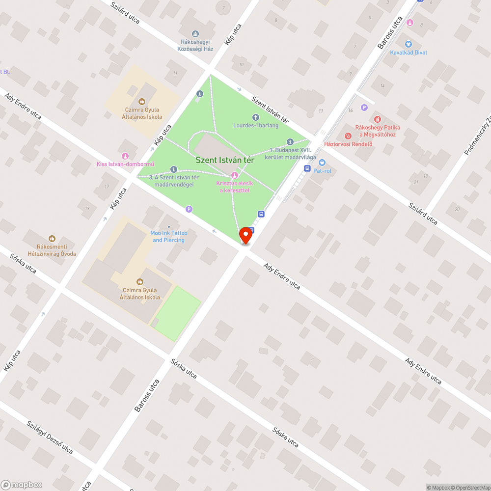 Hiányzó fedél bejelentés helye