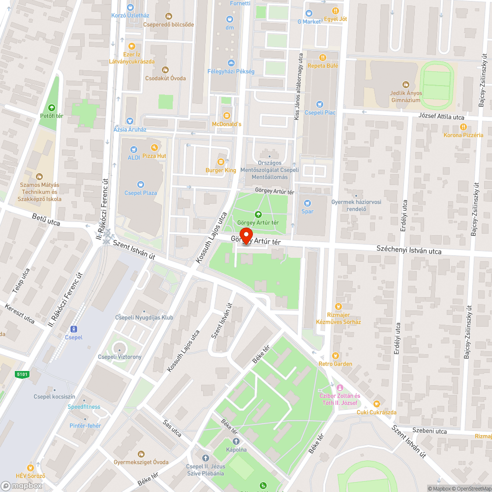 Kátyús parkoló bejelentés helye