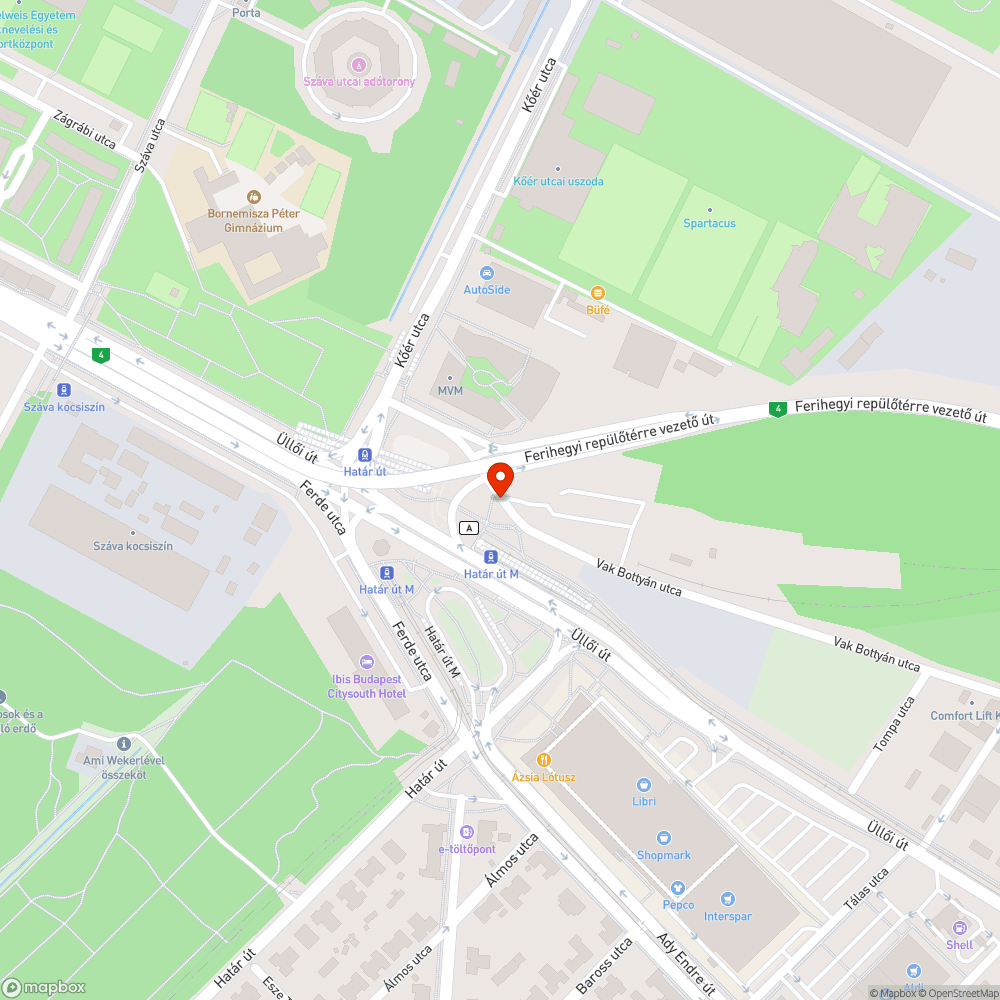 Kidőlt poller bejelentés helye