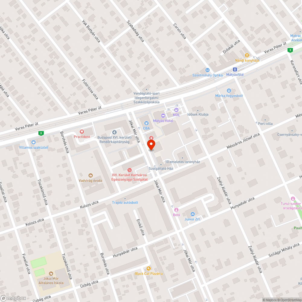 Szétesett járda bejelentés helye