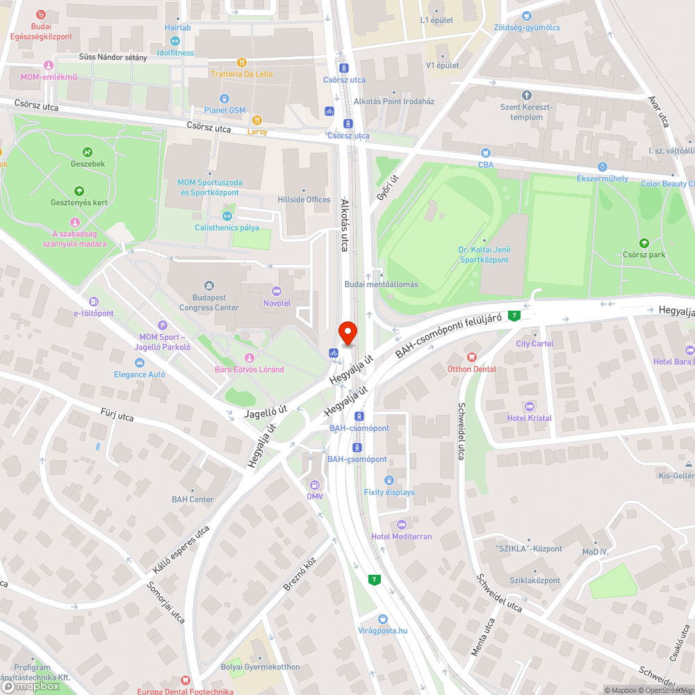 Hullámos útszakasz bejelentés helye