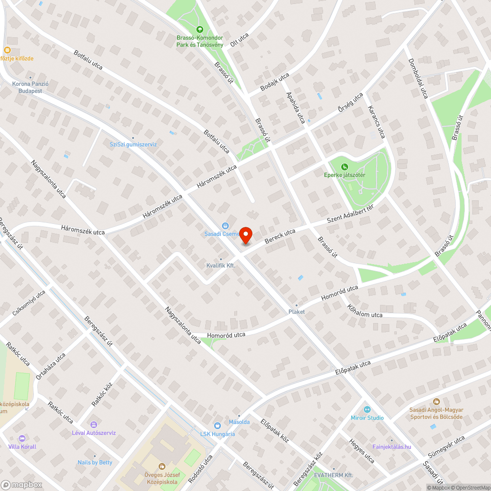 fedél bejelentés helye