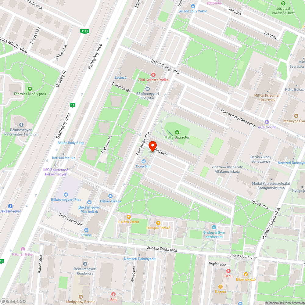 Járdahiba bejelentés helye