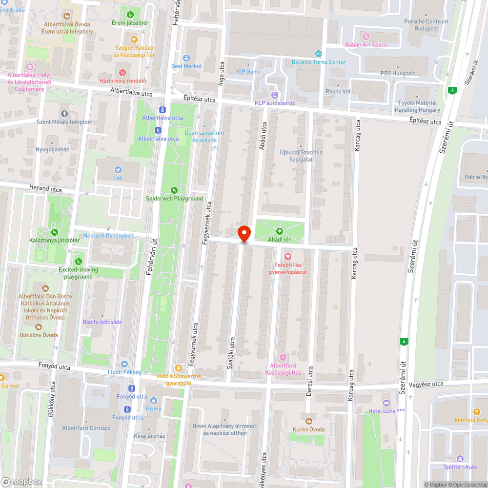 Süllyedt fedlap bejelentés helye