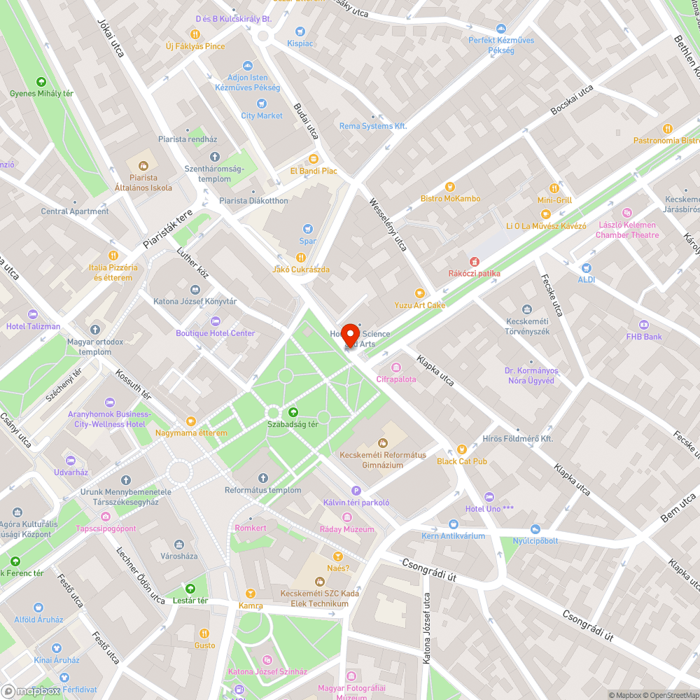 Nem működő közvilágítás a Technikai házánál bejelentés helye