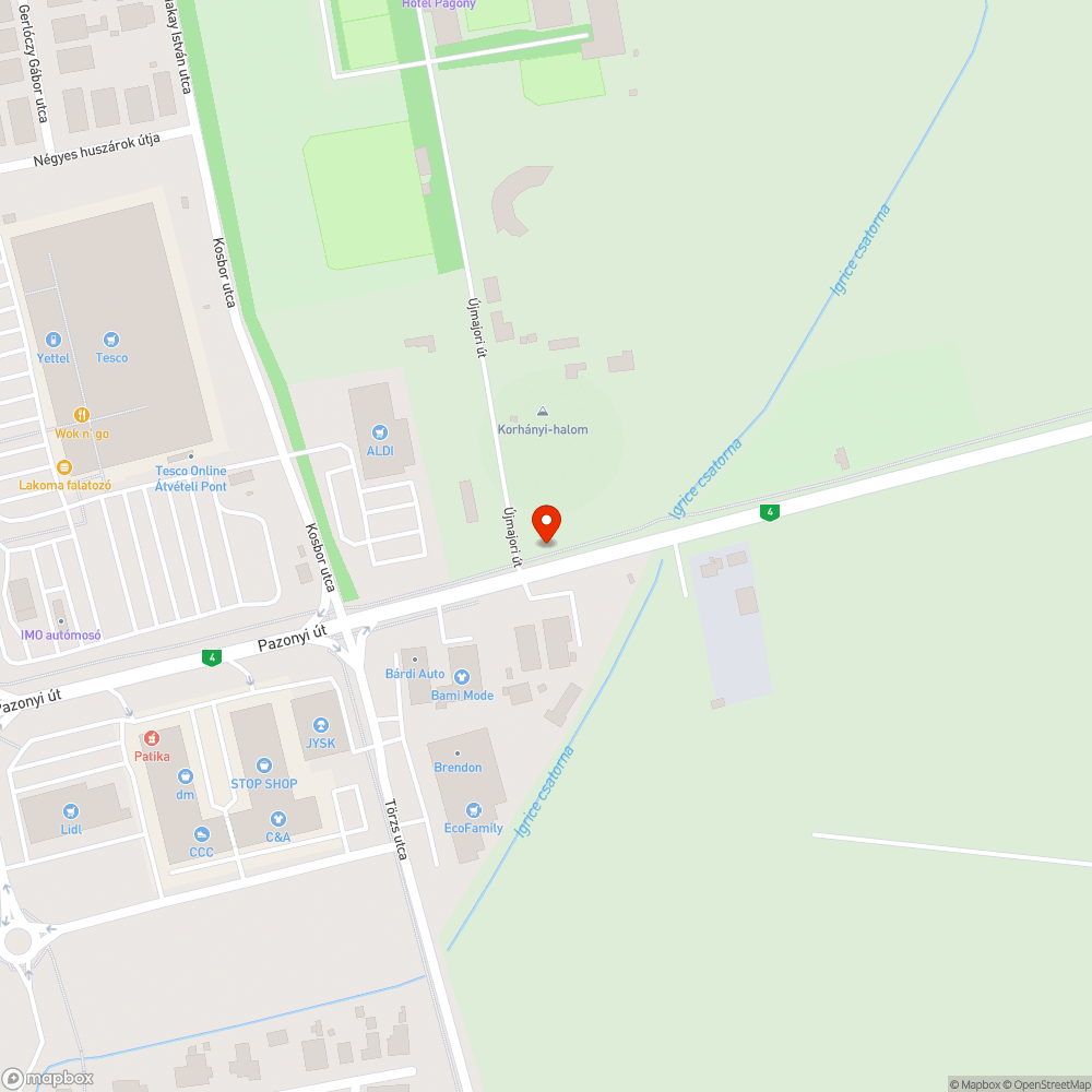 Kidőlt jelzőtábla bejelentés helye