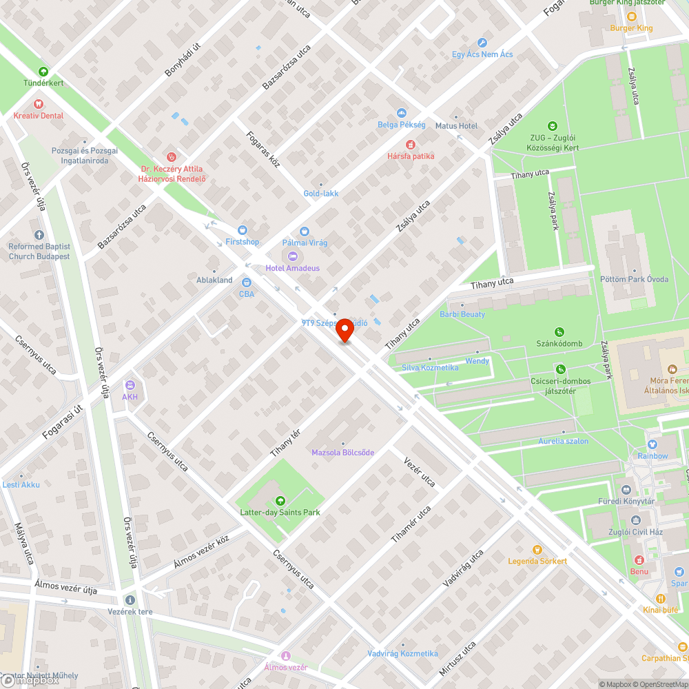 Autóroncs bejelentés helye