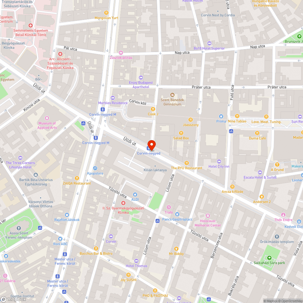 Corvin negyed aluljáróban nem jó a lift bejelentés helye