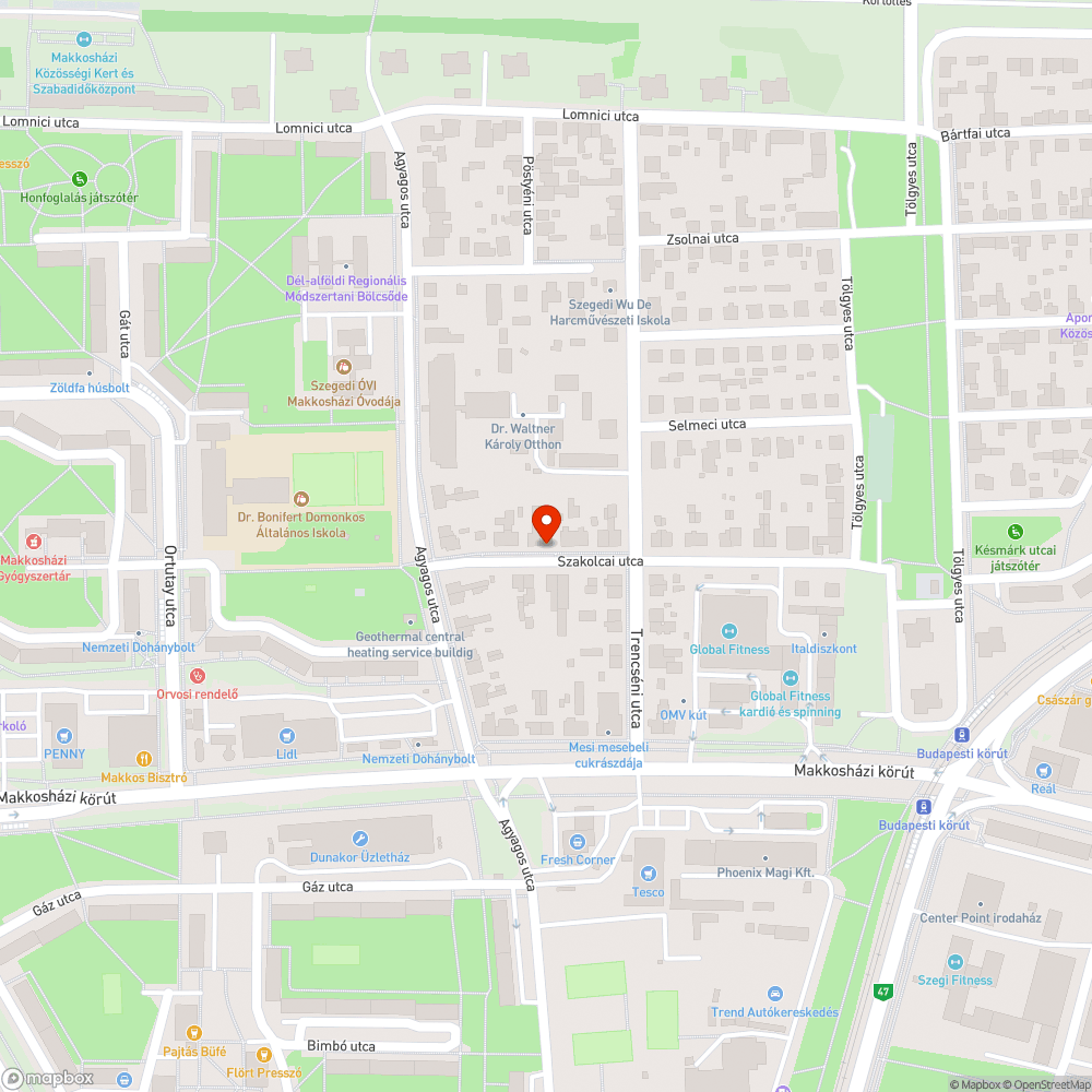 Villogó utcai lámpa bejelentés helye